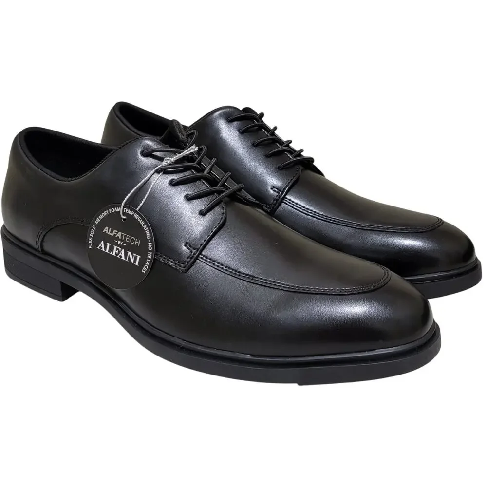 Alfani Men Kenneth Moc Toe Derby Oxfords Size US 11M Black Faux Leather